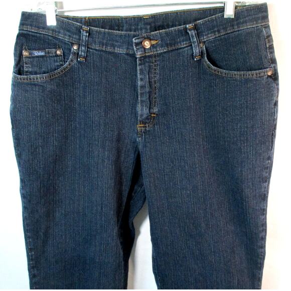 Riders By Lee Women's Petite Mid Rise Straight Leg Stretch Blue Jeans Size 18P - Picture 2 of 9